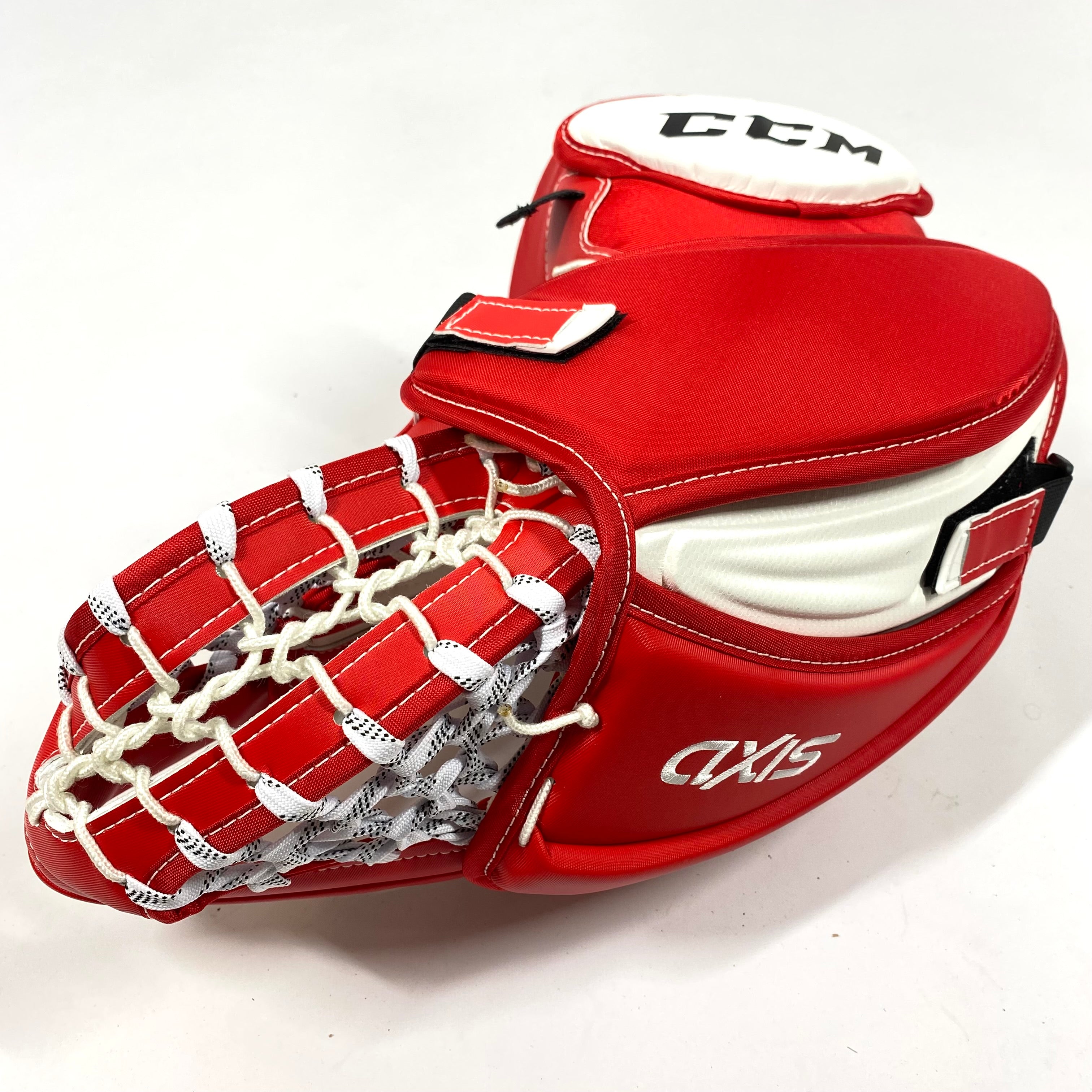 CCM AXIS - Nouveau gant de gardien Pro Stock (blanc/rouge)
